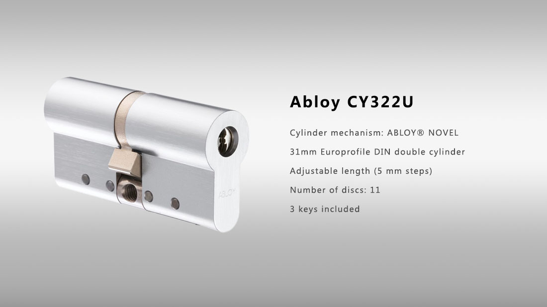Abloy CY322U c/w 3 Keys 6 Abloy CY322U 1