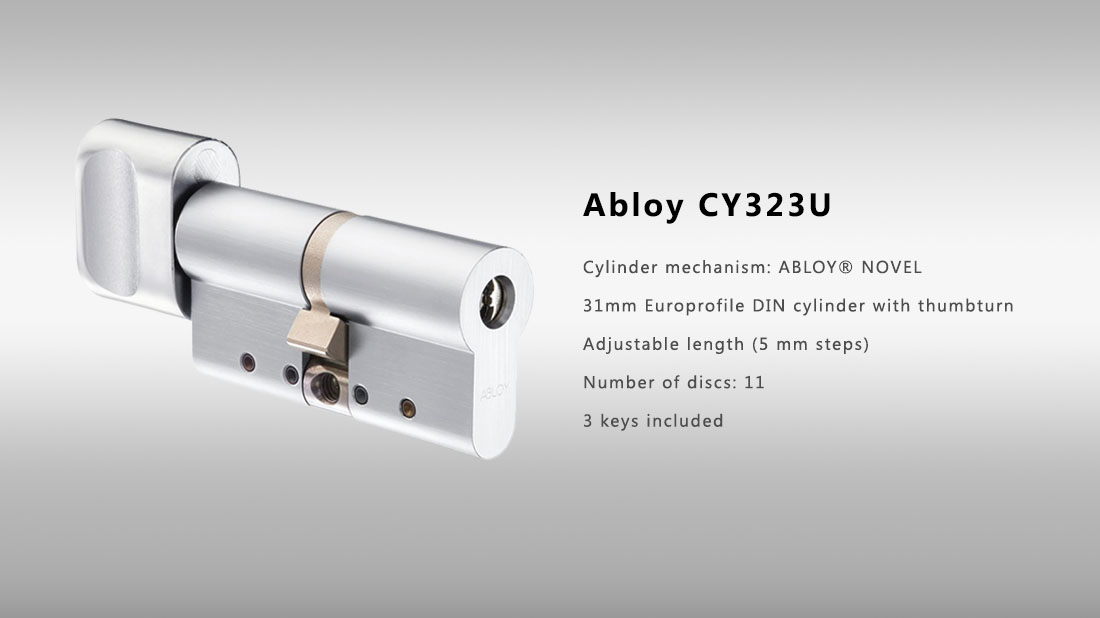 Abloy CY323U c/w 3 Keys 6 Abloy CY323U 1