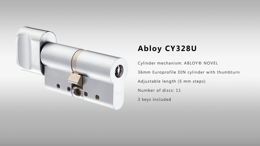 Abloy CY328U c/w 3 Keys 6 Abloy CY328U 1