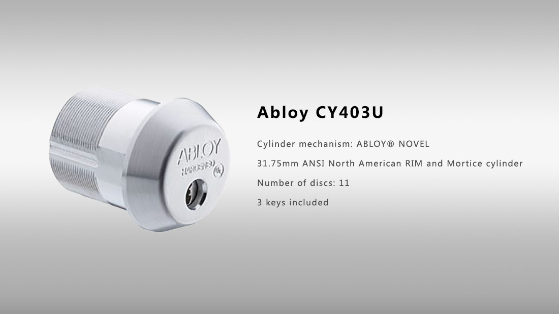 Abloy CY403U c/w 3 Keys 6 Abloy CY403U 1